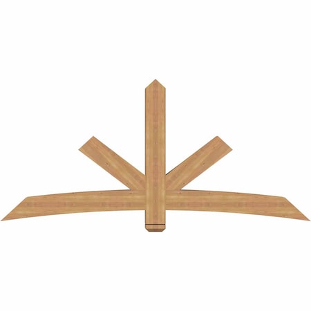 Ekena Millwork Alberta Smooth Timber Gable Bracket, Western Red Cedar, 84"W x 38"H x 5 1/2"D x 5 1/2"F, 11/12 Pitch GBW084X38X0606ALB00SWR